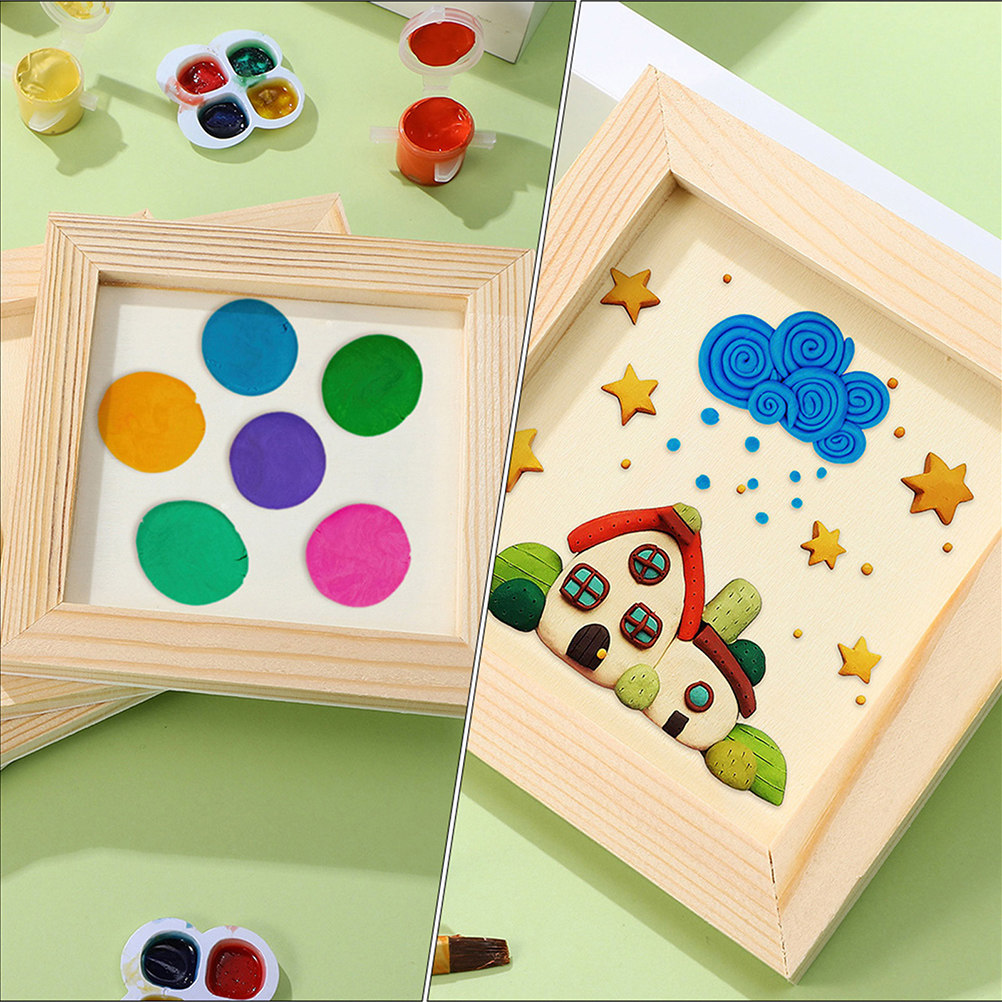 6개 세트의 단단한 나무 소재 DIY 액자, 그림 그리 - Art And Craft For Nursery 리뷰 및 가격