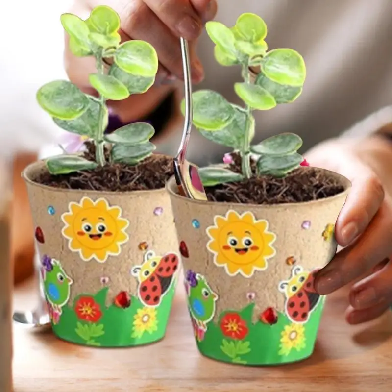 DIY 종이 화분 공예 키트 (돔형 덮개 포함) 창의적 - Art And Craft For Nursery 리뷰 및 가격